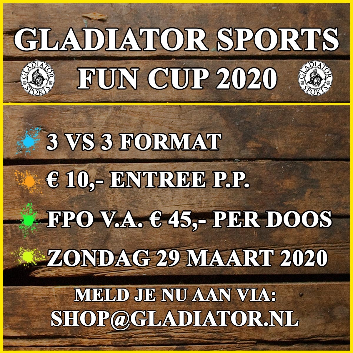 Gladiator Sports Fun Cup 2020 Gladiator Sports Fun Cup 2020 29 maart