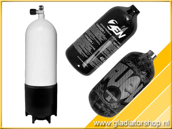 Waar koop ik hoge druk persluchtflesjes voor high pressure paintball en airsoft hp flesjes of bottles