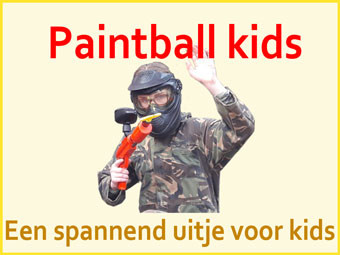 Kinderfeestje paintballen met jonge kinderen bij Amsterdam, Utrecht en Hilversum